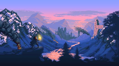 [OC] Wildfire Pixel Art Wallpaper, Pixel Art Background, Zero Wallpaper, Social Art, Mountain Wallpaper, Anime Pixel Art, Wallpaper Cave, Computer Wallpaper, Wallpaper Pc