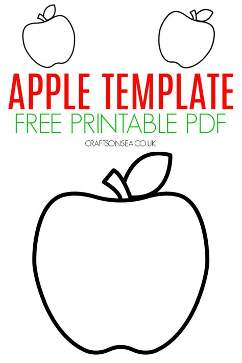 apple template free printable PDF Apple Labels Free Printable, Apple Name Craft Template, Apple Art Crafts Preschool, September Art For Kindergarten, Johnny Appleseed Crafts For Toddlers, Apples Prek Activities, Apple Craft Kindergarten Free Printable, Printable Apples Free, Apple Cutout Printable