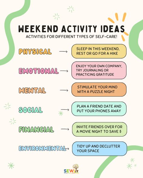 Wellness Event Ideas, Weekend Inspiration, Feel Good Friday, Student Government, Fun Fact Friday, Wellness Activities, Mood Boosters, Weekend Plans, Weekend Fun