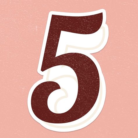 Angka 5 Aesthetic, 5 Number Design Fonts, 5 Aesthetic Number, Number Icons, Easy Hand Drawings, Number Alphabet, Icon Transparent, 2 Cake, Hand Drawings