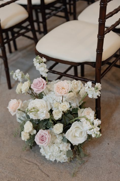 Large White Wedding Bouquets, Wedding Flowers Romantic, White Green Blush Wedding Flowers, Ivory And Blush Wedding Flowers, Cream Wedding Florals, Wedding Flowers Light Pink, White And Pastel Wedding Flowers, Wedding Flowers July, Blush Wedding Ceremony Decor