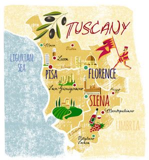 Tuscany Map, Tuscany Travel, Toscana Italia, Italian Countryside, Italy Map, Voyage Europe, Travel Illustration, Illustrated Map, Travel Maps