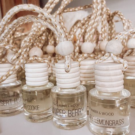 Car Diffuser Blends, Car Diffuser Packaging Ideas, Car Perfume Packaging, Aromatech Diffuser, Hanging Car Diffuser Packaging, Car Scents Aroma Beads, Diy Gifts To Sell, Homemade Scented Candles, Scandi Decor