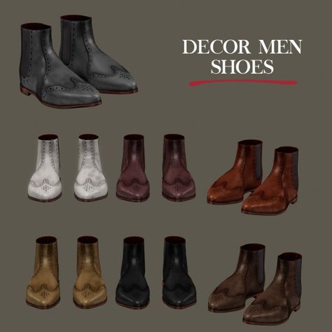 Sims 4 Men Shoes, Sims 4 Cc Finds Shoes, Sims 4 Historical, Mens Decor, Shoes Decor, Men Decor, Sims 4 Cc Kids Clothing, Cc Shoes, Sims 4 Cc Shoes