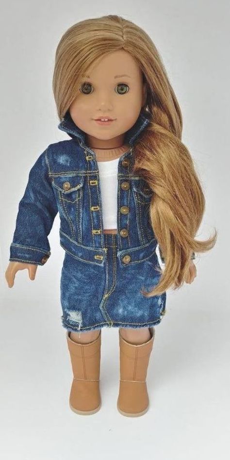 American Girl Outfits, American Girl Hairstyles, Sundress Sewing Patterns, Baby Born Kleidung, Custom American Girl Dolls, American Girl Doll Diy, America Girl, Doll Clothes Patterns Free, American Girl Doll Clothes Patterns