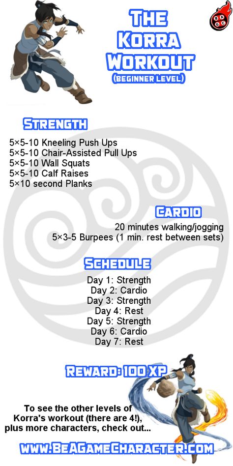 Visit the post for more. Korra Workout, Nerdy Workout, Hero Workouts, Superhero Workout, Quick Workout Routine, Calisthenics Workout, Martial Arts Workout, Workout Program, Body Workout Plan