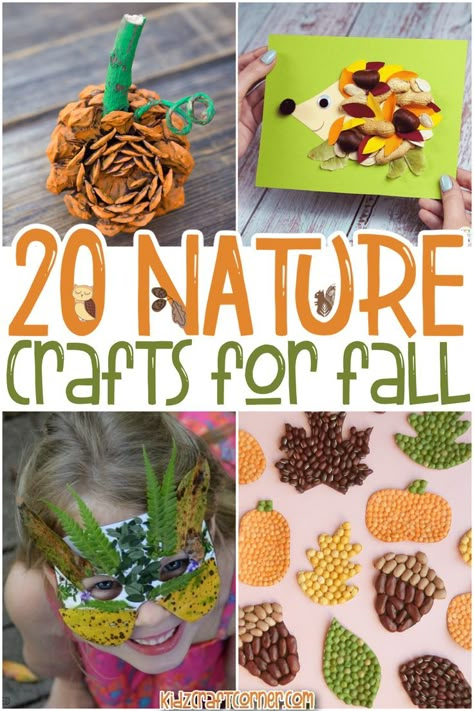 20 great crafts for fall for kids! If your child loves exploring outdoors then they will love these nature themed craft ideas. These are some of the best fall crafts I've come acrossed and I can't wait to try them all this fall. Fall Nature Crafts For Kids, Fall Crafts For Infants, Easy Nature Crafts, Fall Nature Crafts, Fall Kindergarten Crafts, Fall Crafts For Preschoolers, Best Fall Crafts, Leaf Rubbings, Crafts For Infants