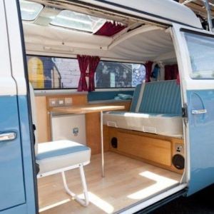 Campervan Interiors We Love - camperlife Combi Vw T2, Vw Kampeerwagens, Kombi Interior, Kombi Trailer, Van Inspiration, Vw Minibus, Kombi Camper, Vw Bus Interior, Van Volkswagen