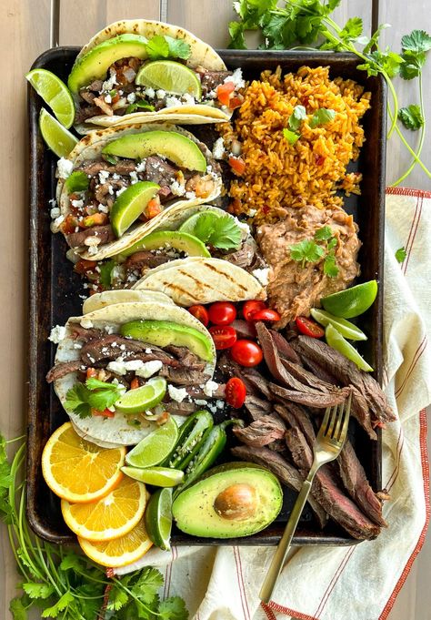 Carne Asada Street Tacos, Asada Street Tacos, Street Taco, Healthy Mexican, Chicken Steak, Street Tacos, Marinated Steak, Taco Bar, Grilled Steak