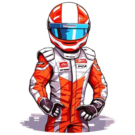 Premium Vector | Racing Car Driver Mascot Vector illustration Race Car Illustration, Race Car Driver, Person Cartoon, Car Driver, Car And Driver, Racing Car, Race Car, Premium Vector, Race Cars