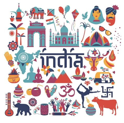 Indian architecture, Asian traditions, icons and symbols Indian Symbols, Indian Culture And Tradition, Indian Illustration, Asian Architecture, Indian Architecture, Truck Design, Indian Design, Indian Art, Art And Architecture