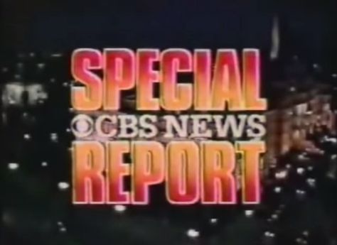 CBS News Special Report #80s News Report Aesthetic, 80s News Anchor, Tv News Aesthetic, Infomercial Aesthetic, 80s Commercials, News Anchor Aesthetic, News Logo, Everything She Wants, 80s Tv