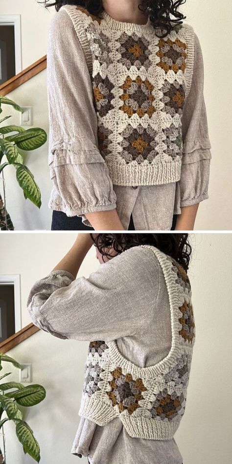 Beautiful Spring Crochet Vests - Pola Kardigan, Pola Sweater, Vest Pattern Free, Haine Diy, Gilet Crochet, Mode Crochet, Crochet Vest Pattern, Stil Boho, Kleidung Diy