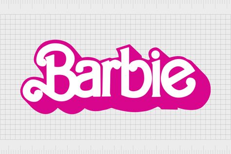 History Meaning, Logo Evolution, Through The Decades, Barbie Logo, Flower Symbol, Flower Icons, Color Palette Pink, Barbie Party, Custom Fonts