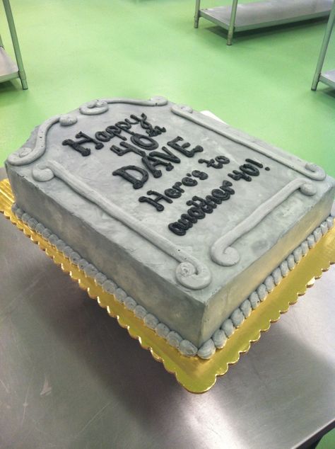 Tombstone Unveiling Cake Ideas, Tombstone Cake Ideas, Headstone Cake, Holloween Cake, Tombstone Cake, 50th Birthday Party Gifts, Cake With Pistachio, Over The Hill Cakes, Publix Bakery