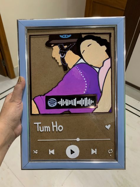 Rockstar Painting Ideas, Tum Ho Rockstar, Spotify Playlist Painting, Rockstar Painting, Spotify Drawing Aesthetic, Spotify Polaroid, Rockstar Poster, Spotify Art, Spotify Ideas