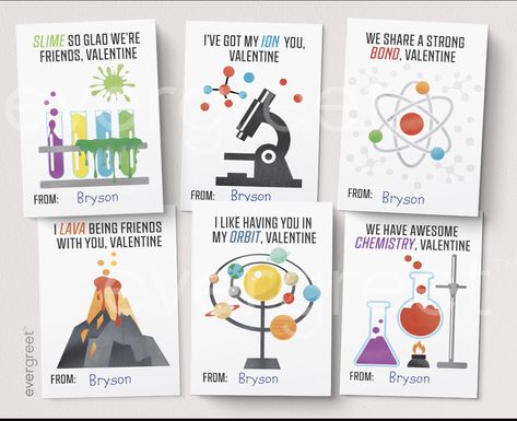 Nerdy Valentines Cards, Chemistry Valentines, Train Valentine, Kids Valentine Cards, Science Valentines, Nerdy Valentines, Door Decorating Ideas, Printable School, Biology Science