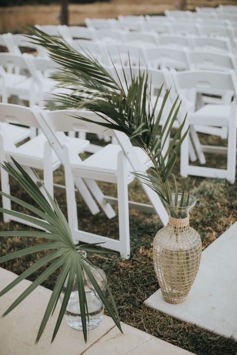 Jungle Wedding, Prospect House, Beach Wedding Ideas, Palm Wedding, Tropical Interior, Wedding Aisle Decorations, Tropical Home Decor, Beach Wedding Decorations, Modern Tropical