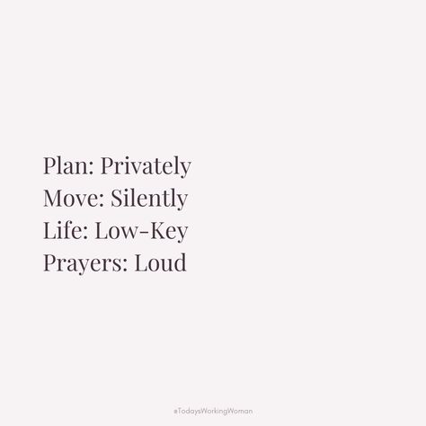 Embrace a lifestyle of discretion and spiritual strength: plan privately, move silently, keep low key, let your prayers speak volumes. 🙏✨   #selflove #motivation #mindset #confidence #successful #womenempowerment #womensupportingwomen Quotes On Mindset, Discretion Quotes, Bible Verse For Success, Journaling Quotes Inspirational, Prayers For Motivation, Prayer For Motivation, Speaking Aesthetic, Wisdom Aesthetic, Christian Mindset