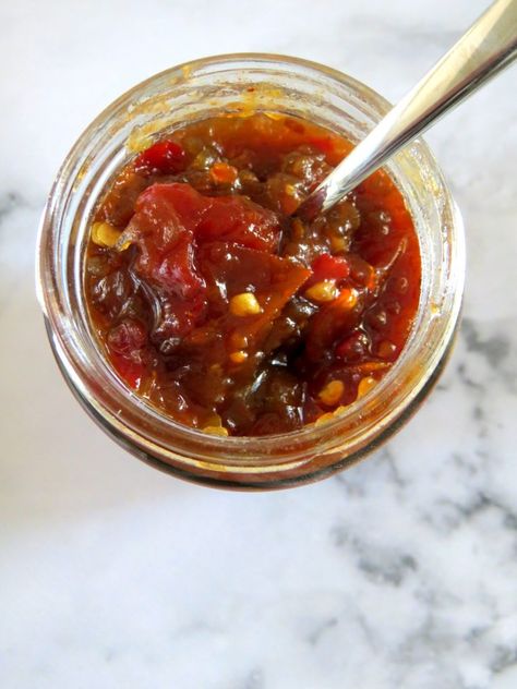 Homemade Chilli Relish with Bite | Rediscover Chili Relish, Chilli Relish, Easy Chilli, Relish Sauce, Homemade Chilli, Chilli Jam, Hot Sauce Recipes, Tomato Relish, Relish Recipes