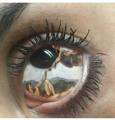 심플한 그림, The Reflection, Gcse Art, Eye Art, Pics Art, An Eye, Aesthetic Art, Collage Art, Surrealism