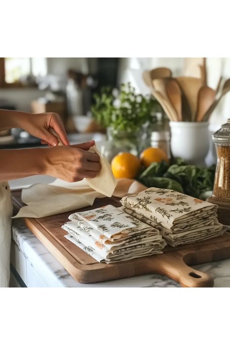 Learn how to create DIY reusable beeswax wraps that are perfect for eco-friendly food storage. This simple guide will walk you through the materials and steps to make easy and stylish beeswax wraps you can use in your kitchen! Save money and reduce waste with these sustainable and trendy alternatives to plastic wrap. Perfect for wrapping sandwiches, covering bowls, or keeping your fruits and veggies fresh. Get creative with colors and patterns as you make each wrap uniquely yours! Start your sustainable journey today! Diy Beeswax Wrap, Reusable Sandwich Wrap, Beeswax Food Wraps, Beeswax Wraps, Sandwich Wraps, Beeswax Food Wrap, Food Wraps, Food Covers, Create Diy