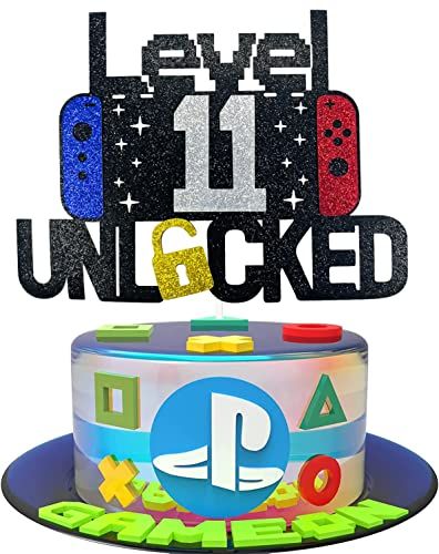 Video Game Cake Topper, Fun Table Centerpieces, Video Game Cake, Game Cake, 9th Birthday Cake, Video Game Cakes, 14th Birthday Cakes, 7th Birthday Cakes, 8th Birthday Cake