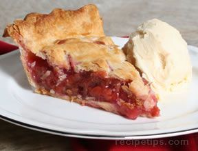 Cherries and Rhubarb.  A sweet and tart combination that's tough to beat!  Don't forget the ice cream... Raspberry Rhubarb Pie, Cream Cheese Crust, Pie With Cream Cheese, Raspberry Rhubarb, Cherry Pie Recipe, Cheese Crust, Strawberry Rhubarb Pie, Rhubarb Pie, Rhubarb Recipes