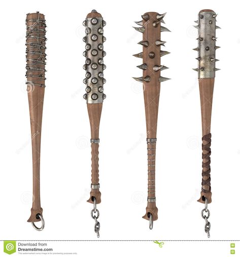 Mace Weapon Of Wood With Metal Spikes And Wires On An Isolated White Background. 3d Illustration Stock Illustration - Illustration of chivalry, gray: 82524293 Metal Spikes, Background 3d, Environment Concept Art, Fantasy Inspiration, Zombie Apocalypse, Background Illustration, Survival Gear, 3d Illustration, Fantasy Character Design