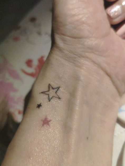 New #minitattoo little #pink #star 🌟🥰 Pink Star Tattoo, Light Pink Tattoo, Pink Tattoo, Star Tattoo, Pink Star, Cool Tattoo, Sleeve Tattoos For Women, Star Tattoos, Pink Stars