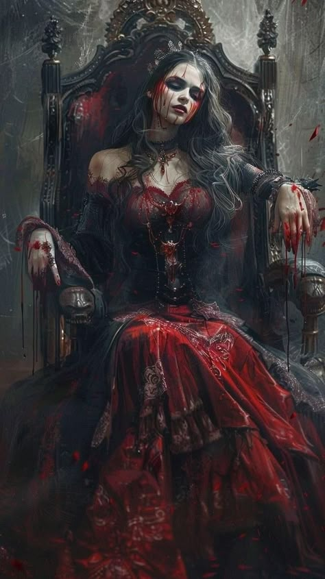 Dark Queen Art Fantasy Gothic, Vampire Aesthetic Woman, Phantasma Book Aesthetic, Phantasma Book, Vampire Aesthetic Female, Vampire Queen Aesthetic, Female Vampire Aesthetic, Dark Fantasy Vampire, Vampirecore Aesthetic