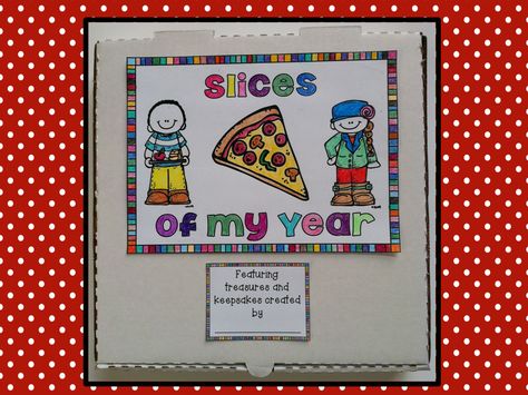 End of the Year Projects~ Pizza Keepsake Boxes and Memory Books End Of The Year Projects, Pizza Box Crafts, Creative Classroom Ideas, Preschool Memory Book, Memory Book Kindergarten, School Keepsake, Chalk Talk, Memory Boxes, School House Rock