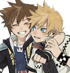 Sora And Roxas, Roxas Kingdom Hearts, Spidersona Ideas, Kingdom Hearts Characters, Kingdom Hearts Ii, Kingdom Hearts Fanart, Sora Kingdom Hearts, Kingdom Hearts Art, Kingdom Heart