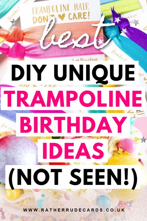 Unique trampoline park birthday party ideas from themes to decor and DIY creative party favors ideas for a trampoline party for girls and boys Trampoline Party Decorations, Trampoline Park Party Ideas, Jumping Party Theme, Trampoline Park Party Favors, Trampoline Party Cake, Trampoline Birthday Party Favors, Bounce Party Ideas, Trampoline Decorations Ideas, Jump Party Ideas