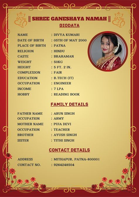 Bio Data #biodata For Order: 9264248504 Marriage Biodata Format, Bio Data For Marriage, Data Form, Biodata Format, Colorful Borders Design, Medical Videos, Bio Data, Colorful Borders, Business Inspiration Quotes