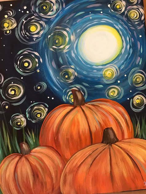 Acrylic Painting Pumpkins, November Canvas Painting Ideas, November Painting Ideas, Easy Cute Painting Ideas, Easy Painting Ideas For Beginners, Cartoon Painting Ideas, November Art, Cute Painting Ideas, Simple Painting Ideas