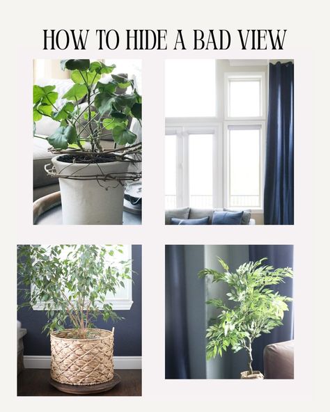 HOW TO HIDE A BAD VIEW Bad View Window Solution, How To Hide A Bad View Out Your Window, Hiding Ugly, Quiet Corner, Apartment Renovation, Window View, A Bad, Window Treatments, Being Ugly