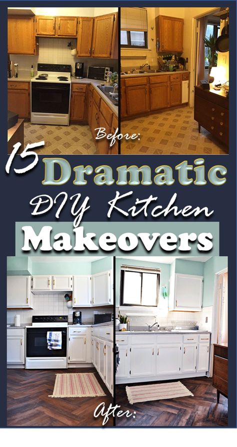 Cabinet Makeover Diy, Easy Diy Ideas, Simple Kitchen Remodel, Cheap Ideas, Kitchen Refresh, Kitchen Transformation, Kitchen Cabinets Makeover, Diy Kitchen Cabinets, Dream Kitchens