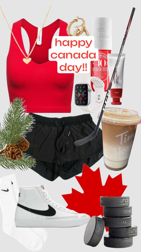 happy canada day fellow canadians!! comment if ur canadian 🇨��🇦🤍 #fit #canadaday #canadafit #timhortons #hockey Canada Day Outfit, High School Fashion, Happy Canada Day, Preppy Summer Outfits, Tim Hortons, Day Outfits, Cute Preppy Outfits, Preppy Summer, Canada Day