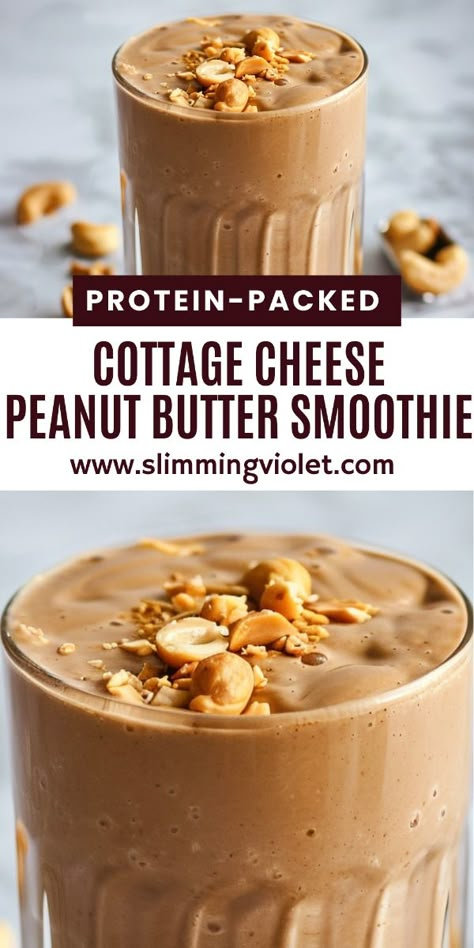 Peanut butter lovers, this one’s for you! This protein-packed smoothie combines the creamy goodness of peanut butter with cottage cheese for a super-filling treat. It’s a delicious and healthy way to fuel your day—save this recipe for a high-protein snack that’s as tasty as it is nutritious!