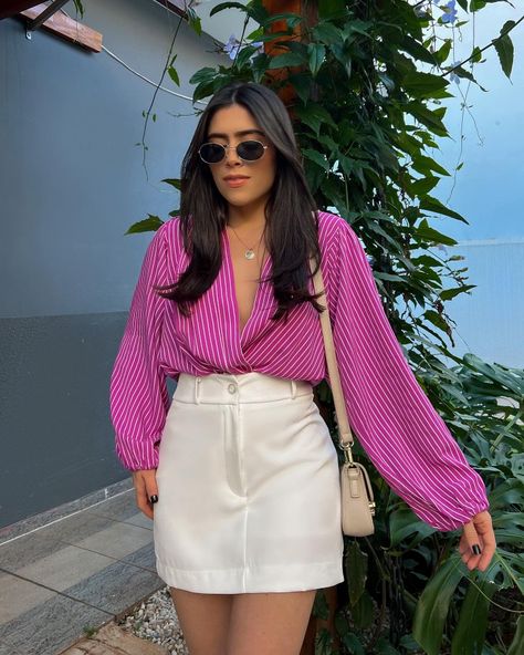 Pink Skirt Outfits, Casual Sporty Outfits, Love Girl, Casual Day Outfits, Elegante Casual, Color Fashion, Looks Chic, Outfit Combinations, Sporty Outfits