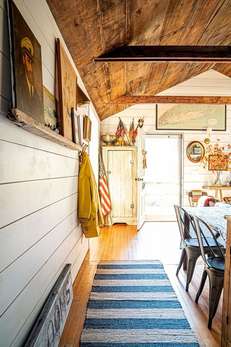 Montauk Long Island, Beach Cabin, Seaside Cottage, Beach Shack, White Subway Tile, Cottage Interiors, Williams Sonoma Home, River House, Seaside Getaway