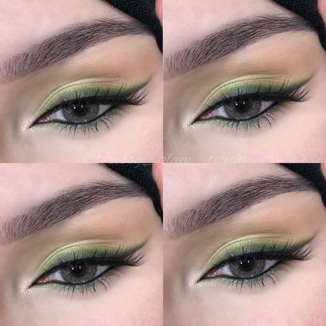 makeup smoked foxyeyes mua dz Army Green Eye Makeup, Loki Makeup Looks, Army Green Eyeshadow Looks, Light Green Smokey Eye, Khaki Green Eye Makeup, Olive Green Smokey Eye, Loki Makeup, Smoked Liner, Olive Makeup