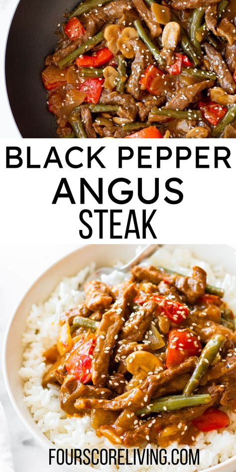 Black Pepper Angus Steak Black Pepper Angus Steak, Angus Beef Recipes, Simple Dinner Ideas, Angus Steak, Skirt Steak Recipes, Pepper Steak Recipe, Pepper Steak, Steak Recipe, Low Carb Dinner Recipes