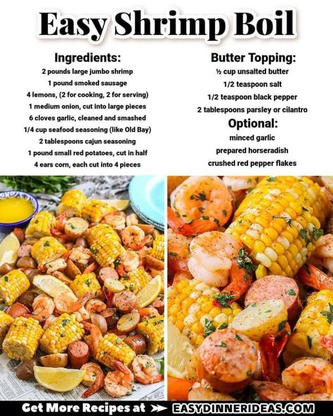 Easy Shrimp Boil, To Simply Inspire, Cajun Seafood Boil, Potatoes And Corn, The Novice Chef, Shrimp Boil Recipe, Shrimp And Sausage, Novice Chef, Seafood Dish Recipes