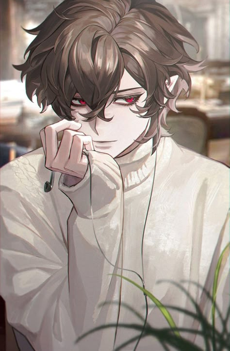 Anime Boy Hair, Vampire Boy, Modern Fantasy, Male Characters, Character Design Male, Ethereal Art, Illustration Character Design, Boy Art, Male Art