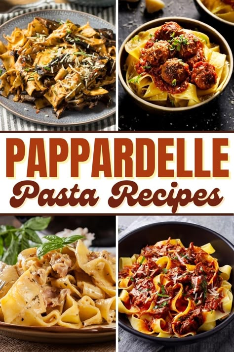 Recipes With Pappardelle Noodles, Pappardelle Pasta Recipes, Papperdelle Recipes, Parpadelle Recipes, Pappardelle Pasta Recipe, Pappardelle Recipe, Autumn Pasta Recipes, Tuscany Home, Pappardelle Pasta