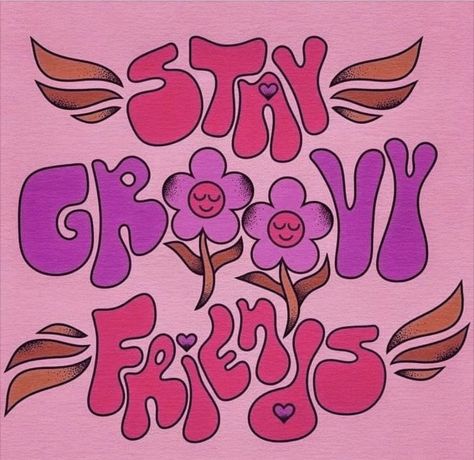 Groovy Sayings, Coaster Painting, Stay Groovy, Hippie Art, Have A Great Day, Painting Ideas, Cross Stitch, Art, Hippy Art