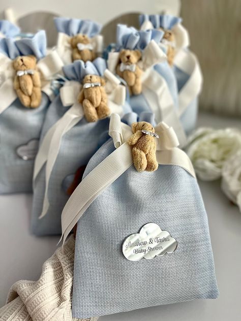 Large Teddy Bear Gift Bags, Teddy Bear Baby Boy Shower, Teddy Bear Birthday, Teddy Bear Treat Bag, Personalized Favors, Thank You Beary Much Baby Shower Goody Bags, Baby Favors For Boys, Bear Gift Bags, Bear Party Favors, Baby Boy Favors, Birthday Teddy Bear, Teddy Bear Baby Shower Theme, Baby Shower Gifts For Guests, Teddy Bear Gift