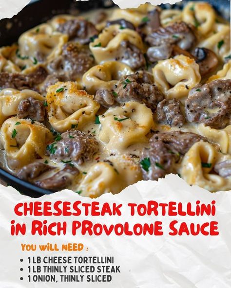 Cheesesteak Tortellini Provolone Sauce, Prep Dinners, Bacon Cheeseburger Meatloaf, Beef Tips And Noodles, Cheese Tortellini Recipes, Baked Meatloaf, Cheese Stuffed Meatloaf, Mexican Casserole Recipe, Chicken Parmesan Pasta